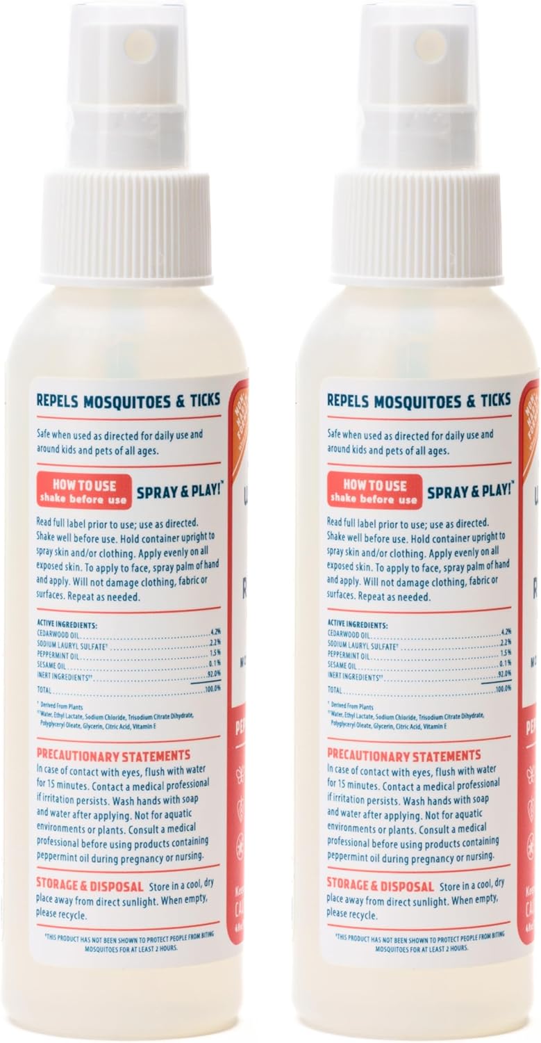 wondercide - Mosquito, Tick, and Insect Repellent with Natural Essential Oils - DEET-Free Bug Spray and Killer - Safe for Family - Peppermint 2-Pack of 4 oz Bottle - Image 1