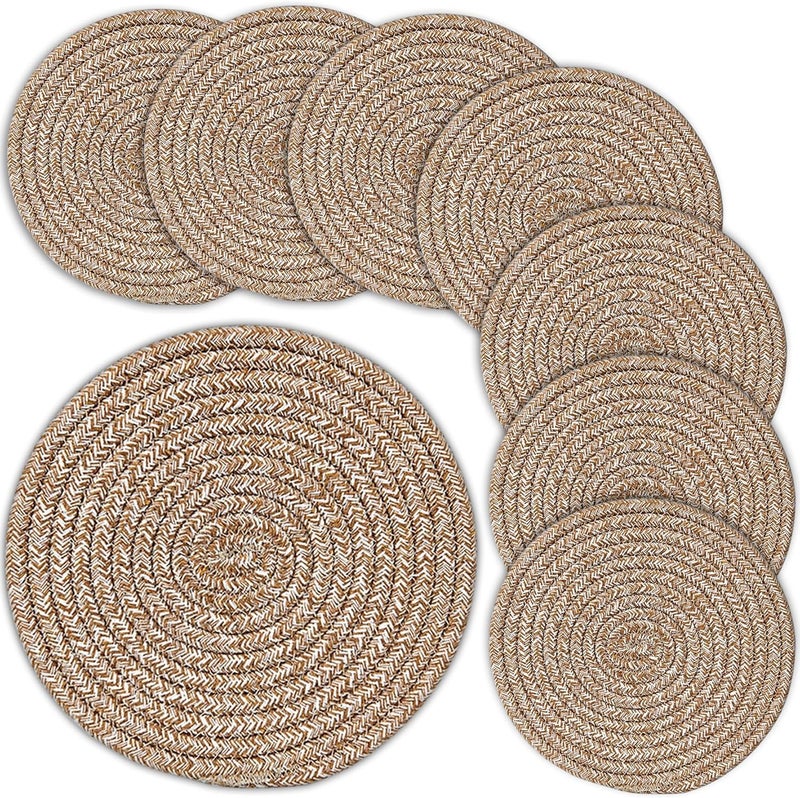Garkup Pot Holders Trivets SetPotholders for Kitchens 100 Pure Cotton Thread Weave Trivets for Hot DishesPotBowlTeapotHot Pot Holders 24 cm 8pack - Image 1