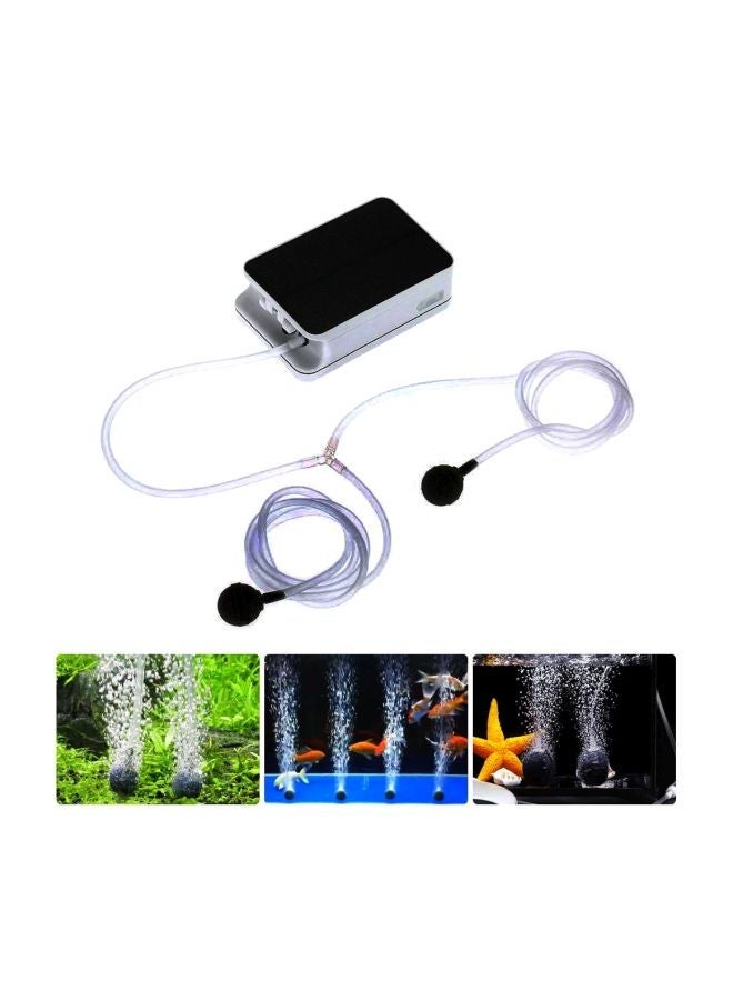 NIBEMINENT 5V Portable Air Pump Oxygenator for Aquarium Fish Tank White/Black - Image 2