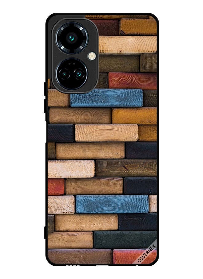 Covernex Protective Case Cover For Tecno Camon 19 Wooden Wall  - Image 1