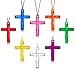 XIPENGKEJI 104 Pcs Crystal Cross Necklace Plastic Cross Necklace Christian Gift Bulk Religious Party Favors Toy for Sunday School Church Easter Vacation Bible School Operation Christmas8 ColorsTransparent Color - Image 4