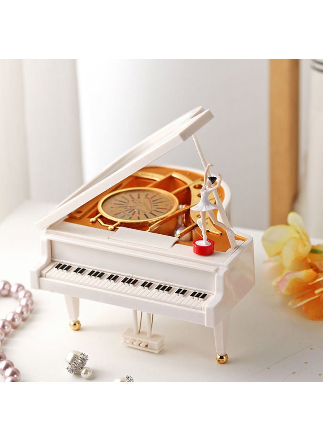 Creative Dance Ballet Rotating Girl Piano Music Box Coil Music Box Sky City Birthday Gift-Color:Medium Piano (with Girl)-Size:Exquisite Color Box Packaging - Image 3