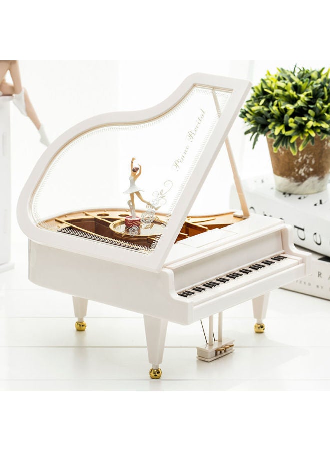 Creative Dance Ballet Rotating Girl Piano Music Box Coil Music Box Sky City Birthday Gift-Color:Medium Piano (with Girl)-Size:Exquisite Color Box Packaging - Image 4