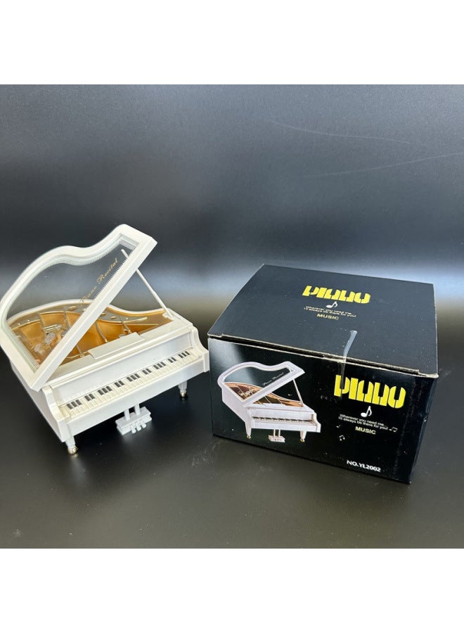 Creative Dance Ballet Rotating Girl Piano Music Box Coil Music Box Sky City Birthday Gift-Color:Medium Piano (with Girl)-Size:Exquisite Color Box Packaging - Image 5