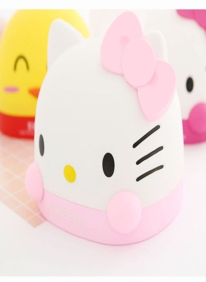 Prettyia Kawaii Pink Kitty Tissue Box for Living Room Bedroom Bathroom car Office,Tissue Dispenser Box, Table Decoration, 6.8 x 6.7 x 6.6” - Image 3