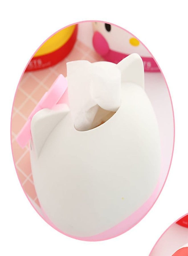 Prettyia Kawaii Pink Kitty Tissue Box for Living Room Bedroom Bathroom car Office,Tissue Dispenser Box, Table Decoration, 6.8 x 6.7 x 6.6” - Image 5