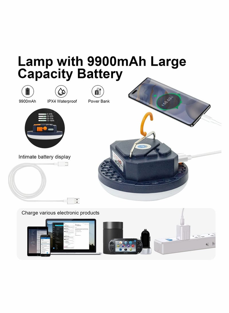 KASTWAVE مصباح يدوي KASTWAVE 10000 مللي أمبير في الساعة 3000 لومن، مصباح LED محمول للتخييم، مصباح قابل لإعادة الشحن 30 وات مع مغناطيس، مقاوم للماء IPX4، مجموعة أدوات البقاء على قيد الحياة في حالات الطوارئ كهدية - Image 3