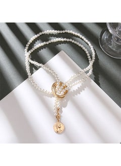 Depend Long Pearl Necklaces, Costume Jewellery For Women, Retro Metal Pearl Necklace Elegant Lady White Artificial Pearls Long Sweater Chain Beaded Necklace, 31 In Faux Pearls Art Fashion Lovely  - Image 3