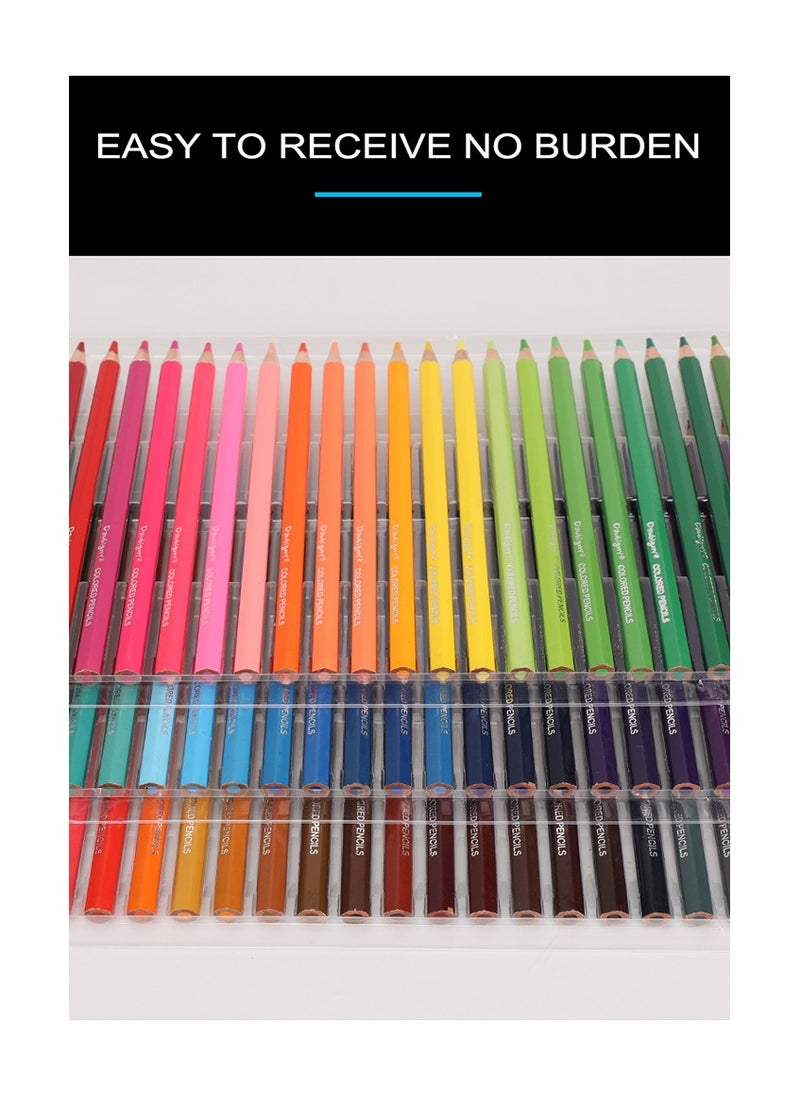 qilib 72 Colors Colored Pencil Wood Graffiti Iron Box Colored Lead Painting Sketch School Supplies Colored Pencils  - Image 2
