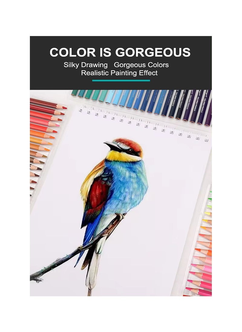 qilib 72 Colors Colored Pencil Wood Graffiti Iron Box Colored Lead Painting Sketch School Supplies Colored Pencils  - Image 4