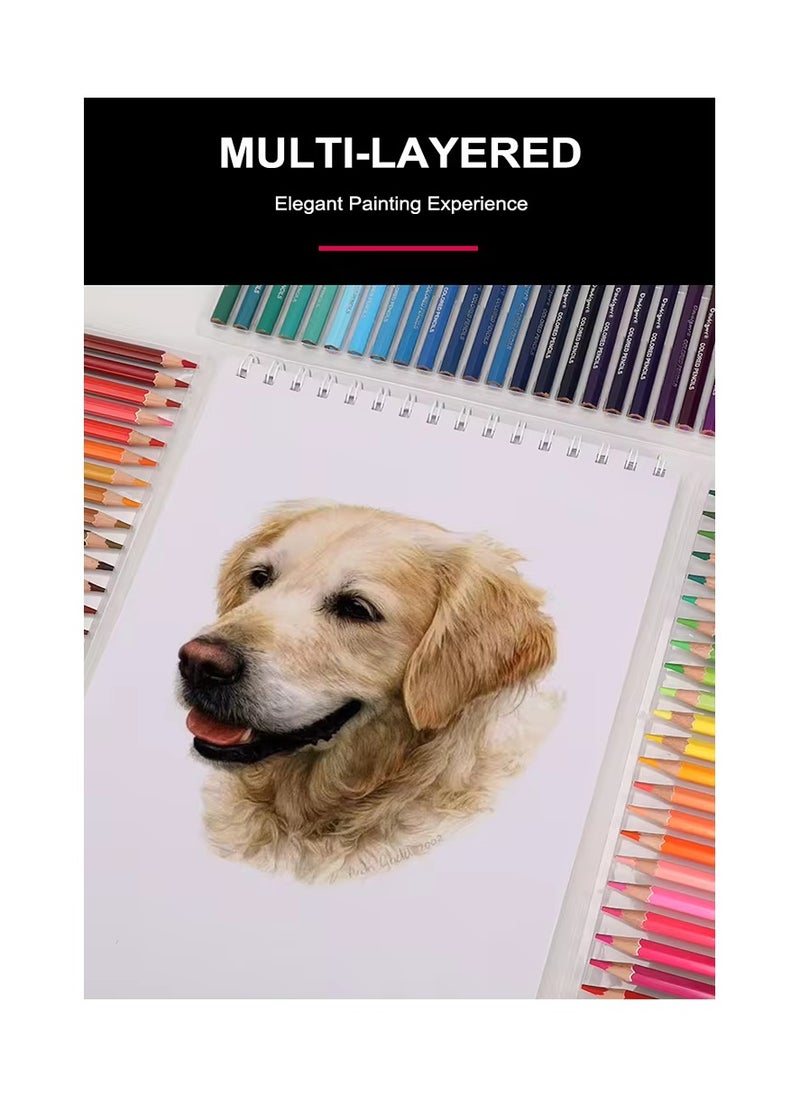 qilib 72 Colors Colored Pencil Wood Graffiti Iron Box Colored Lead Painting Sketch School Supplies Colored Pencils  - Image 5