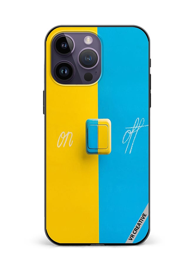 VR CREATIVE Protective Case Cover For Apple iPhone 16 Pro On Off Design Multicolour - Image 1