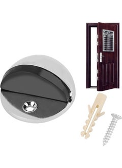 NIBEMINENT Hemisphere Door Suction Zinc Alloy Stopper Silver 4x4x2.5cm  - Image 1
