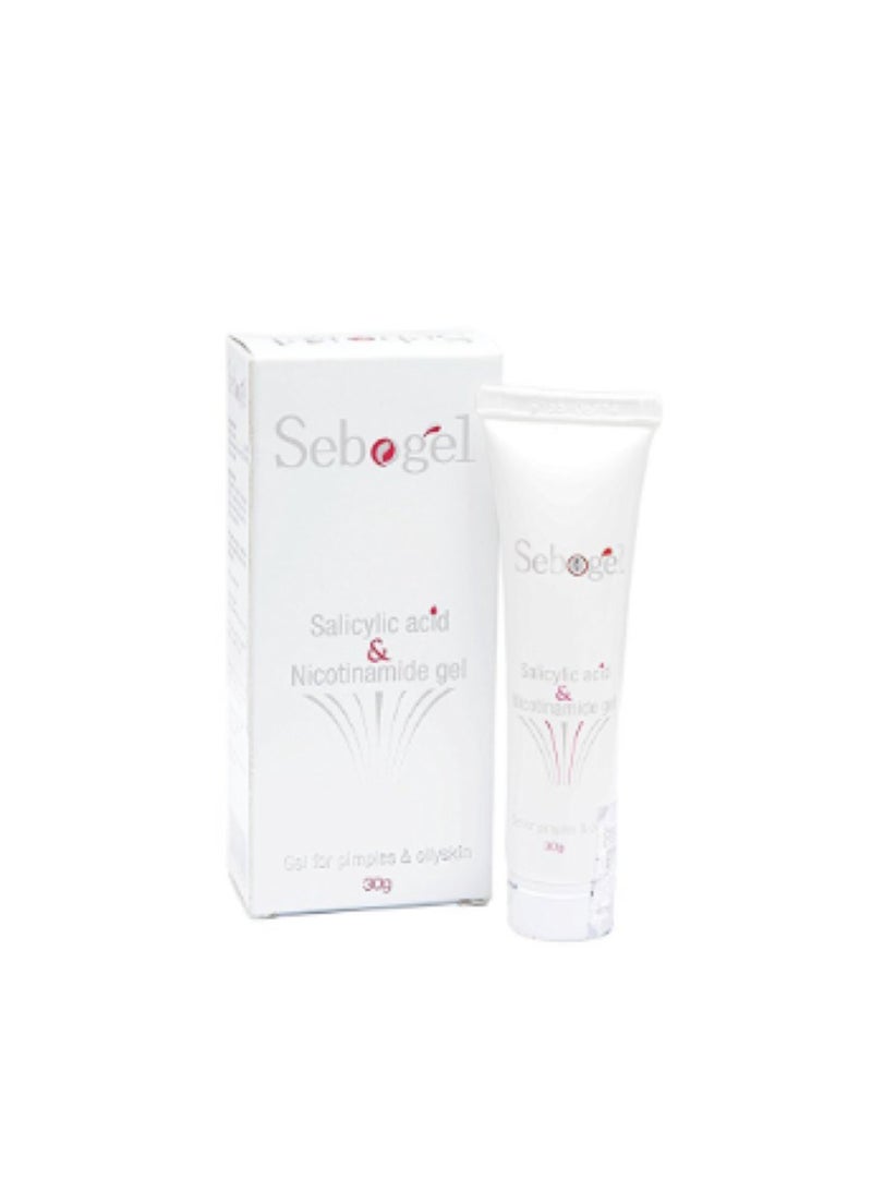 Sebogel Salicylic Acid & Nicotinamide Gel for Pimples & Oily skin 30gm  - Image 1