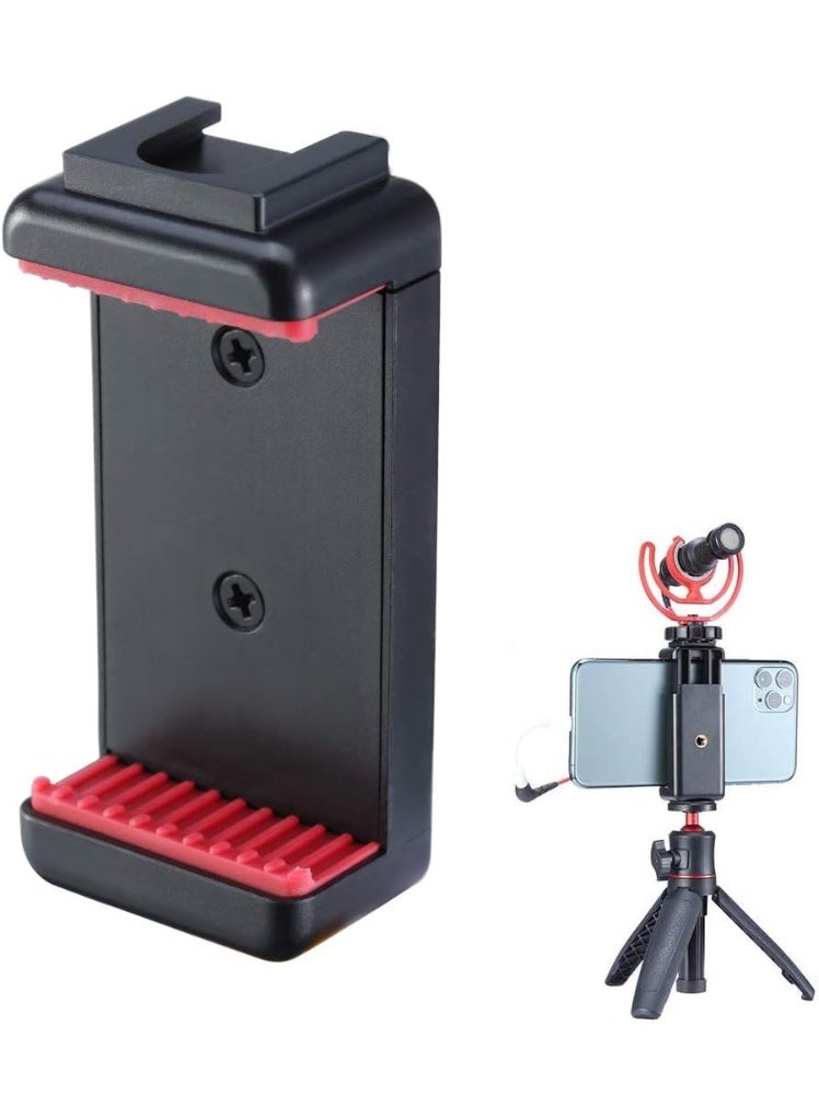 ULANZI ST-07 Phone Tripod Mount with Cold Shoe Mount for Microphone LED Video Light 1/4'' Tripod Screw for iPhone 11/Pro/Pro Max XS Max XR X 8 7 Plus Samsung Galaxy OnePlus Google Pixel Vlog Vlogging - Image 1