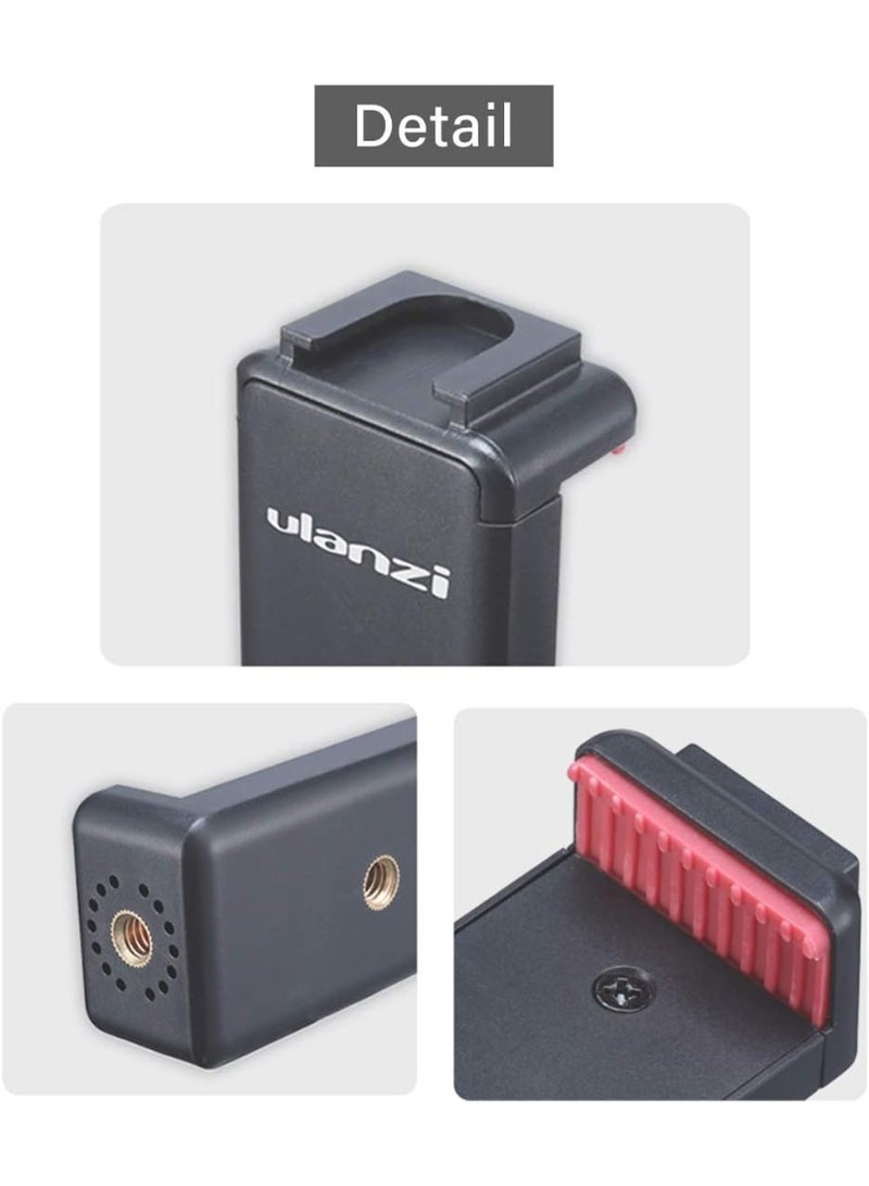 ULANZI ST-07 Phone Tripod Mount with Cold Shoe Mount for Microphone LED Video Light 1/4'' Tripod Screw for iPhone 11/Pro/Pro Max XS Max XR X 8 7 Plus Samsung Galaxy OnePlus Google Pixel Vlog Vlogging - Image 3