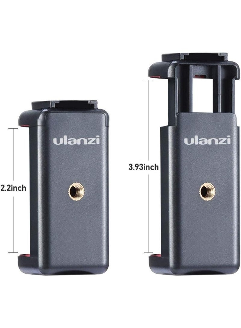 ULANZI ST-07 Phone Tripod Mount with Cold Shoe Mount for Microphone LED Video Light 1/4'' Tripod Screw for iPhone 11/Pro/Pro Max XS Max XR X 8 7 Plus Samsung Galaxy OnePlus Google Pixel Vlog Vlogging - Image 2