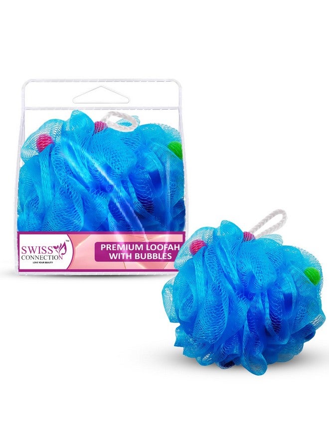 Swiss Connection Loofah with Active Spheres for Bathing | Bath Shower Loofah Sponge Scrubber Exfoliator for Women and Men (Pack of 1) - Image 1