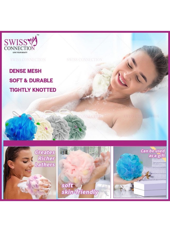 Swiss Connection Loofah with Active Spheres for Bathing | Bath Shower Loofah Sponge Scrubber Exfoliator for Women and Men (Pack of 1) - Image 4