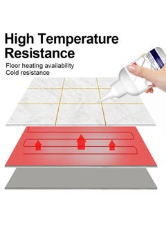 Excefore Tile Grout Paint Tile Gap Repair Filler Home Waterproof Tile Gap Refill Agent with Seam Ball and Scraper Ceramic Tile Repair Kit Filler for Shower Tile Kitchen Bathroom Floor White 2PCS  - Image 3