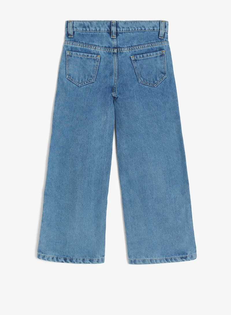 Pinata Embroidered Wide Leg Jeans