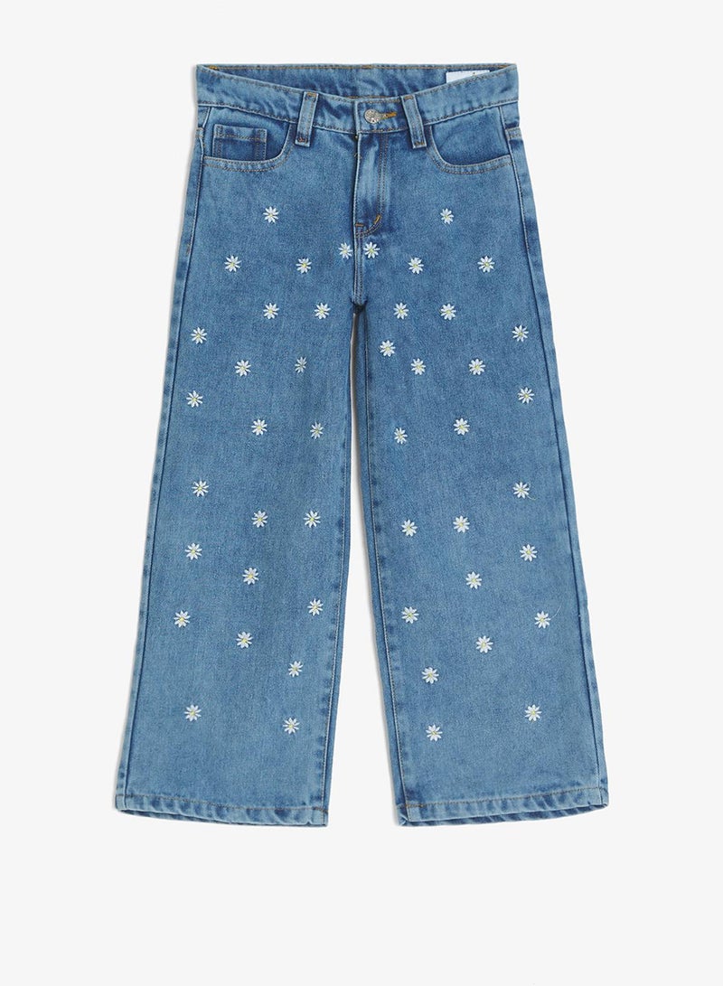 Pinata Embroidered Wide Leg Jeans - Image 2
