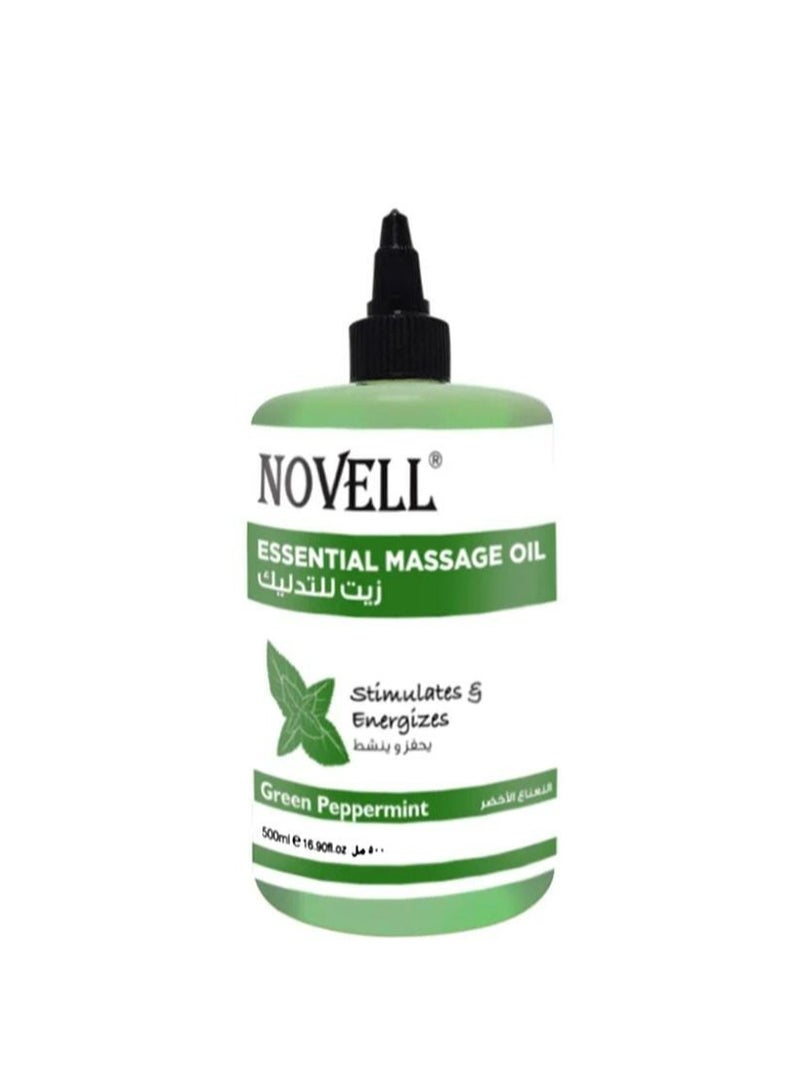 NOVELL Peppermint Organic Massage Oil Green 500ml