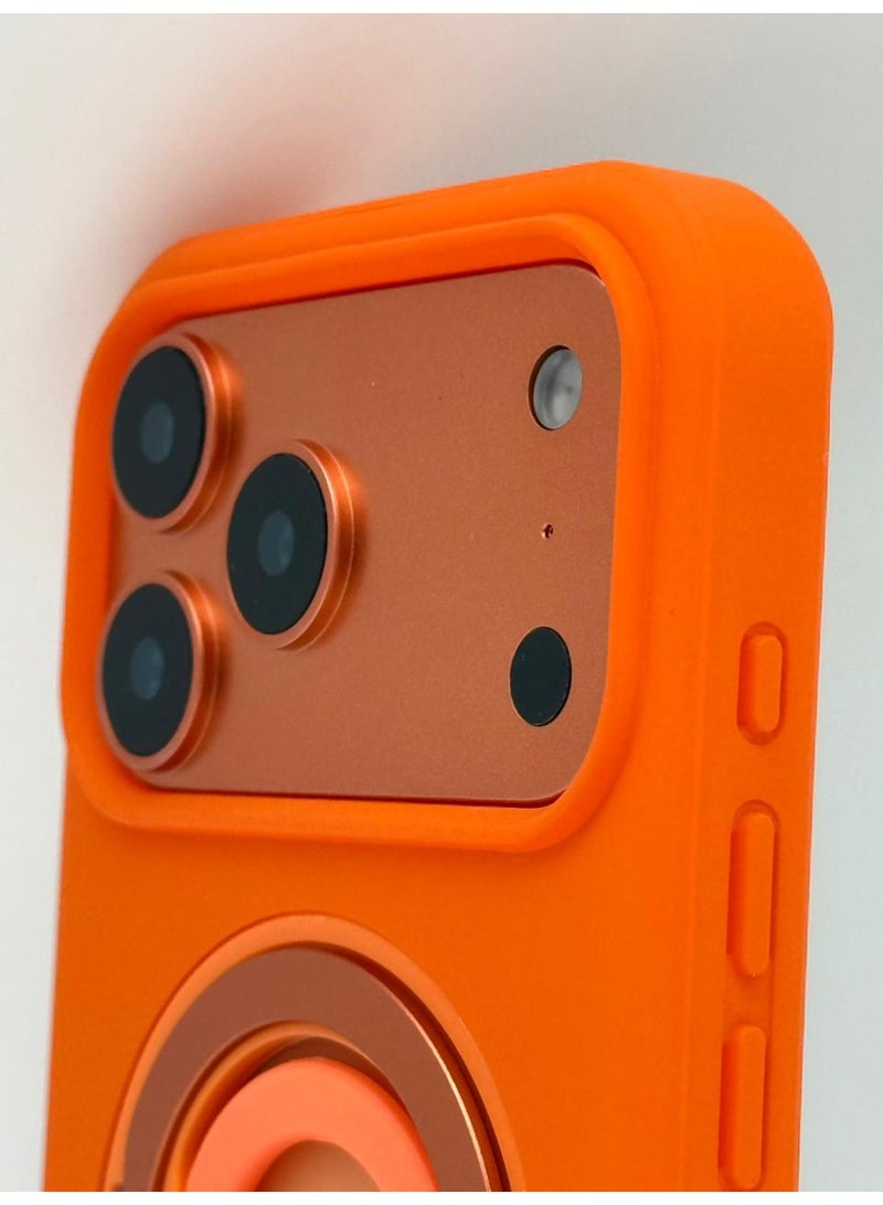 general Hybrid MagSafe Case for iPhone 17 Pro Max – Military-Grade Drop Protection with 360° Rotating Ring Stand & Integrated Metal Camera Lens Protector - Image 3