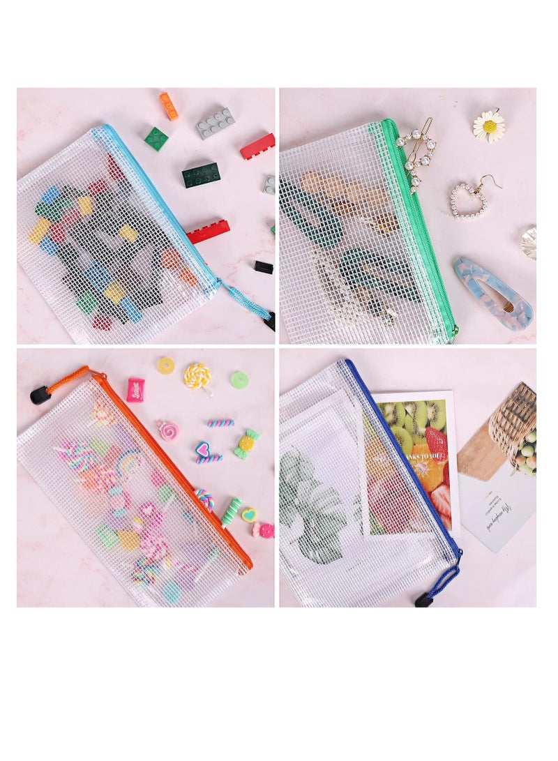 EOOUT Eoout 30 pcs mesh zipper pouch waterproof zipper bags 8 sizes 8 colors multipurpose for travel school supplies office appliances and home organization  - Image 5