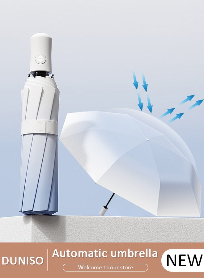 DUNISO Sun Protection Umbrella,UPF 50+,Travel Umbrella UV Protection Sun 99%,Sunscreen Sun Umbrella Women's Sun and Rain dual-use Folding umbrella Automatic Open - Image 1