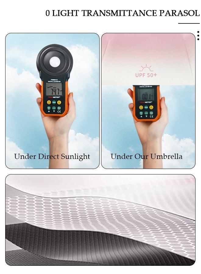 DUNISO Sun Protection Umbrella,UPF 50+,Travel Umbrella UV Protection Sun 99%,Sunscreen Sun Umbrella Women's Sun and Rain dual-use Folding umbrella Automatic Open - Image 4