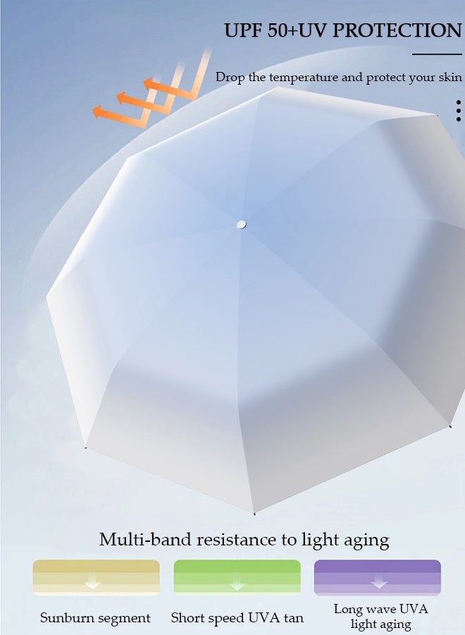 DUNISO Sun Protection Umbrella,UPF 50+,Travel Umbrella UV Protection Sun 99%,Sunscreen Sun Umbrella Women's Sun and Rain dual-use Folding umbrella Automatic Open - Image 5