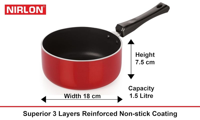 Nirlon Nirlon NonStick Aluminium Gas Compatible Heat Resistance Kitchen Cooking Essential Combo Set Bakelite Handle  - Image 4