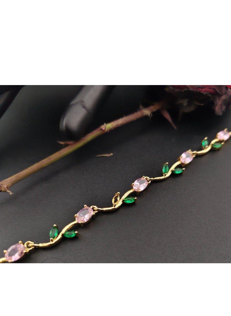 Luxuria A stylish and modern 7-inch Austrian cubic zirconia bracelet plated in 18k gold – a must-have jewelry gift. - Image 2