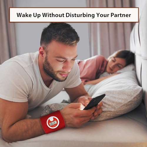 Coolfire - Vibrating Alarm Clock Sweatband, Silent Wake Yourself Up Wristband Vibrating Alarm Watch for Couples, Students, Easy to Set on User-Friendly App, Hearing Impaired, USB Chargeable (Black) - Image 2