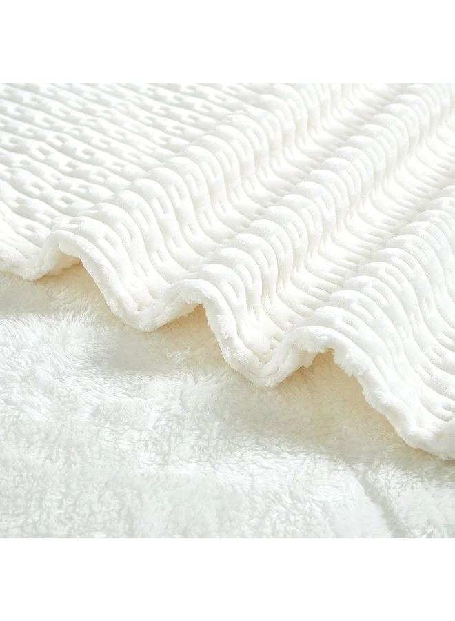 Home Box Bern Milo 2-Piece Embossed Flannel Twin Comforter Set 220 x 150 cm