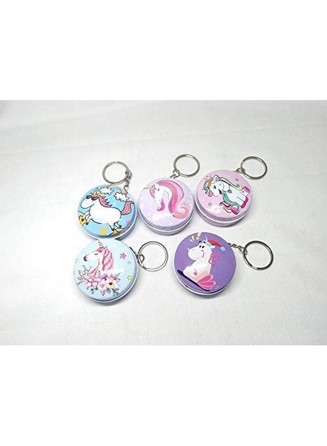 Gold Leaf GOLD LEAF Birthday Party Return Gifts Unicorn Design Shape Box with Key Chain- Set of 12- Multi Color - Image 1