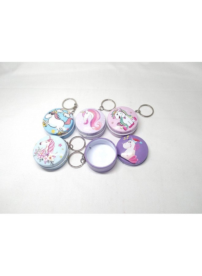 Gold Leaf GOLD LEAF Birthday Party Return Gifts Unicorn Design Shape Box with Key Chain- Set of 12- Multi Color - Image 2