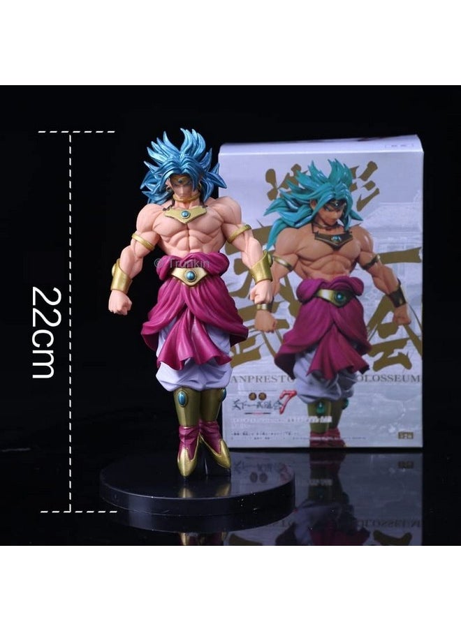 Trunkin - Trunkin | DBZ Animation Legendary Super Saiyan Broly Blue Hair Edition Action Figure | Model Prototype Doll Figma Children Toys | 20cm Anime Figurine, Polyvinyl Chloride - Image 1