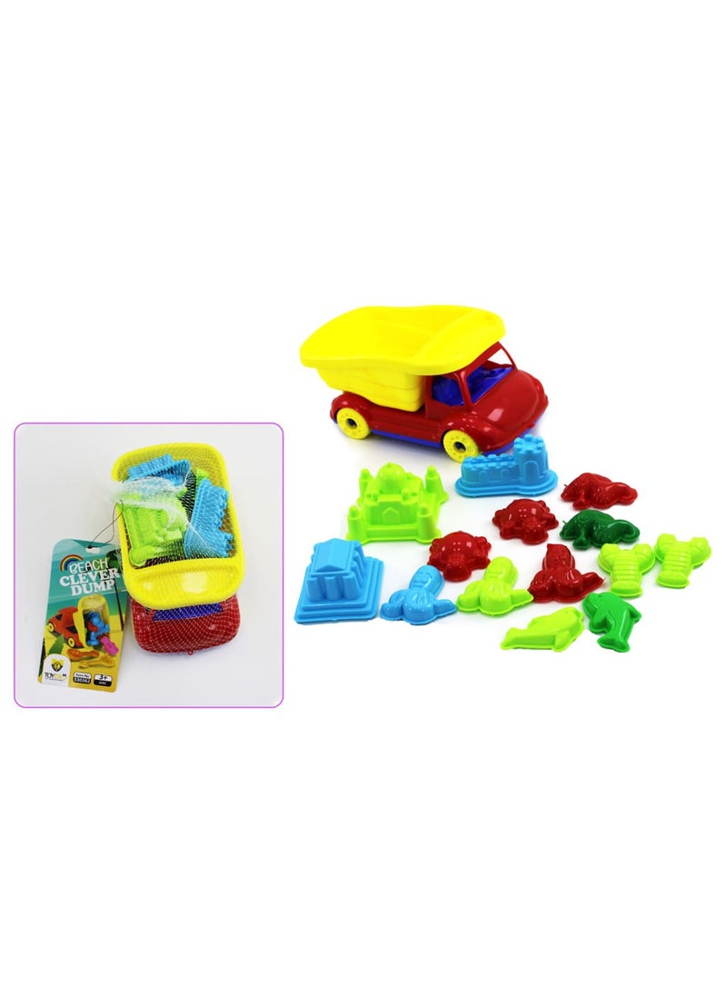 AL QADAH - Beach Dump Bucket Set 14pcs Unleash Fun in the Sand with a Complete Beach Play Experience - Image 1