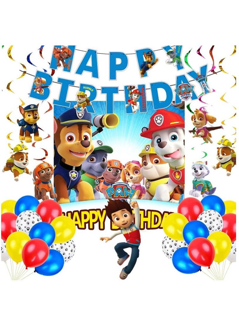 Highland Paw Patrol theme Birthday Decoration Set for Boys - Image 1