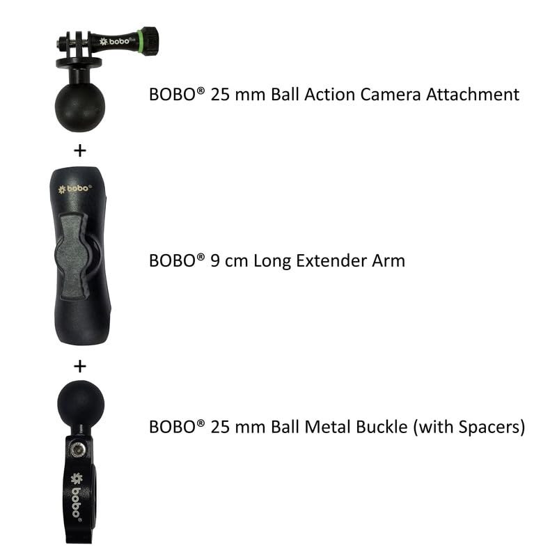 BOBO BM9H Action Camera Waterproof Bike/Motorcycle/Scooter Mobile Phone Holder Mount, Ideal for Maps and GPS Navigation (Black) - Image 2