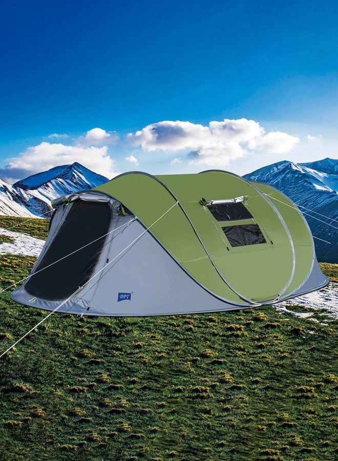 DPT Nylon spontaneous overnight tent,  Inflatable Tent, Green*Gray, Size380*260*130 Cm - Image 2