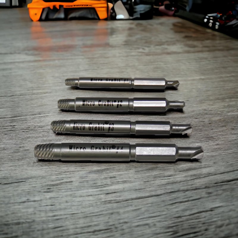 Alden 4507P Grabit Micro Broken Bolt Extractor 4 Piece Kit - Small Bolt and Screw Remover - Ideal for PC and Mac Repair - Made in The USA - Image 5