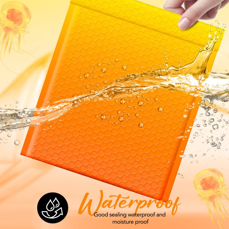 Fuxury Bubble Mailers 8.5x12" 40 Pack Padded Envelopes Usable Size 8.5x11" Thick Mailing Envelopes Bubble Opaque Padded Mailers Shipping Bags for Mailing Jewelry Makeup Small Business #2 YellowOrange - Image 5