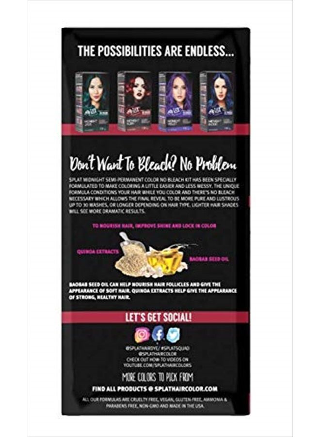 SPLAT Midnight Complete Kit | Hair Dye | Semi-Permanent | Long Lasting | Vegan and Cruelty-Free (Midnight Scarlet) - Image 3