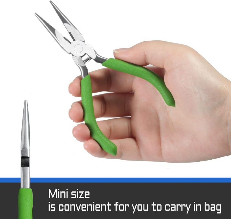LEONTOOL Long Fine Needle Nose Pliers with Cutter, Teeth, Chain Nose Pliers for Jewelry Making & Repair - Image 5