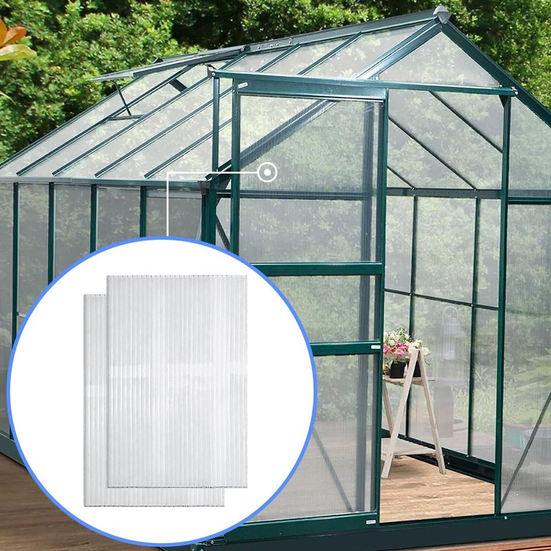 DGSL 14 Pcs Polycarbonate Greenhouse Panels, 4' x 2' x 0.16'' Twin-Wall Panels, Polycarbonate Sheet for All Weather Outdoor Garden and Greenhouse Covering - Image 4