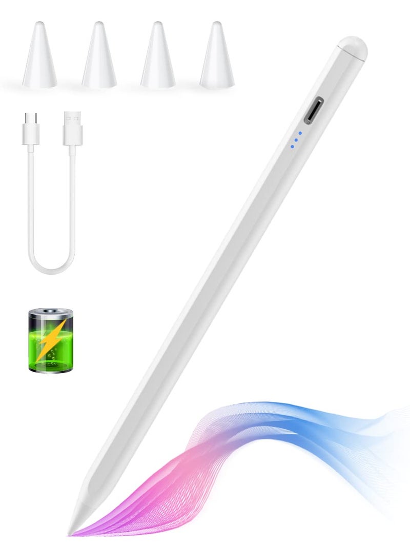 MMK Stylus Pens for iPad, Stylus Pencil for (2018-2022) Apple iPad Pro 2021 11/12.9 Inch, iPad 6/7/8th Generation, iPad Air 5th/4th/3rd, iPad Mini 5th Gen, for iPad Accessories Magnetic Stylus Pen