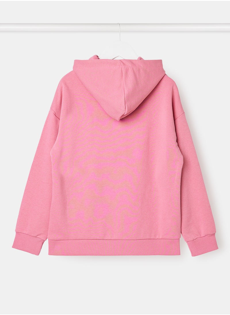 NAME IT - Girls Slogan Hoodie - Image 1